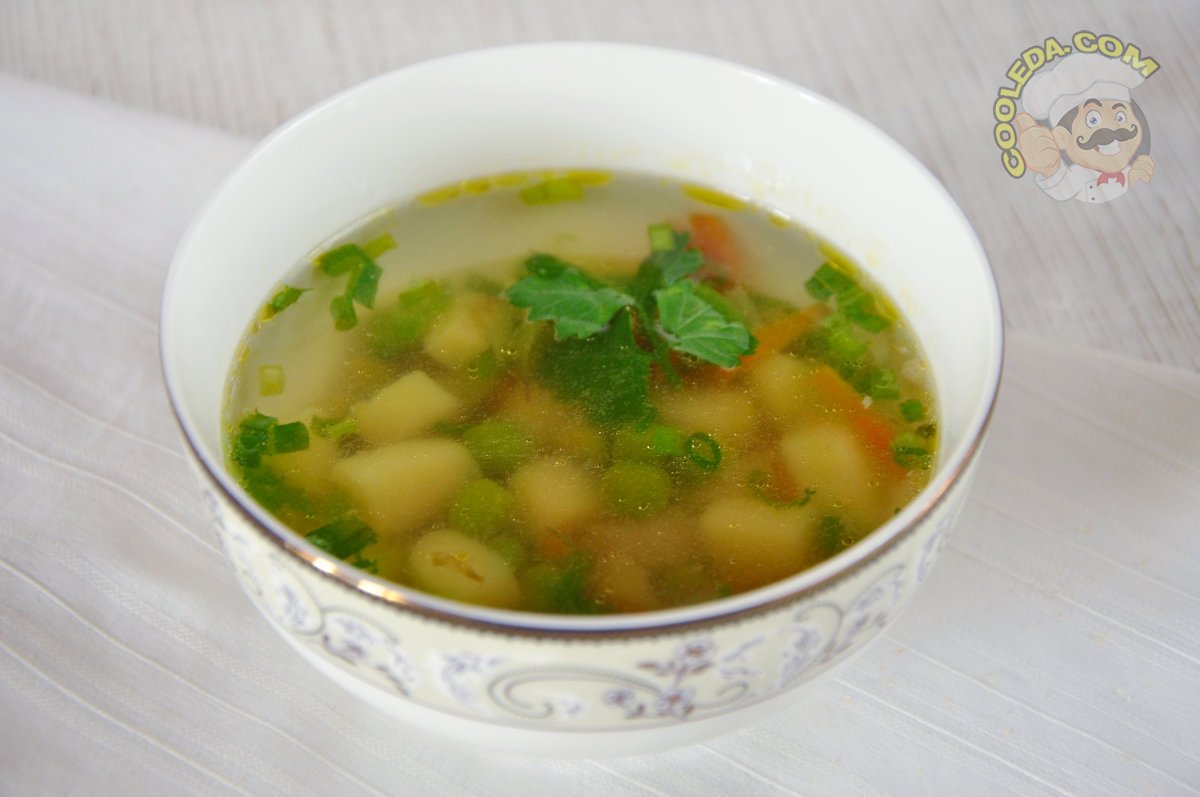 Безуглеводный суп с фрикадельками и замороженными овощами за 20 минут